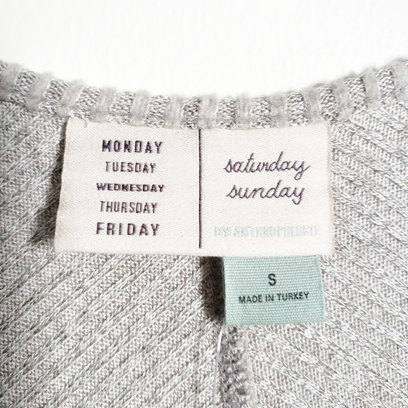 NEW Saturday Sunday Gray Ribbed Racerback Tank - Picture 4 of 4